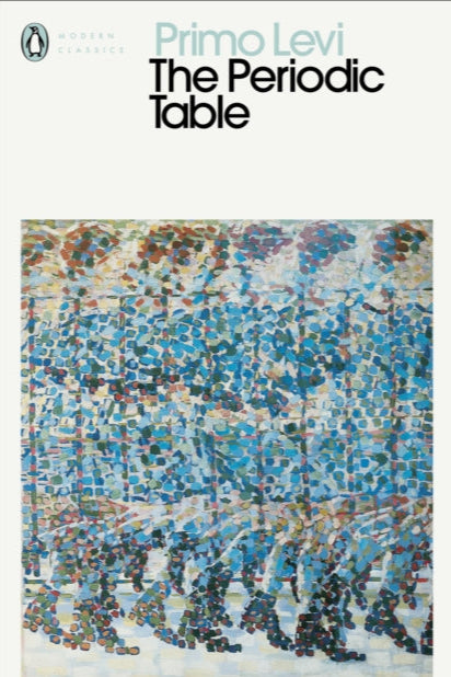 Book cover of 'The Periodic Table' by Primo Levi with a colorful abstract design.