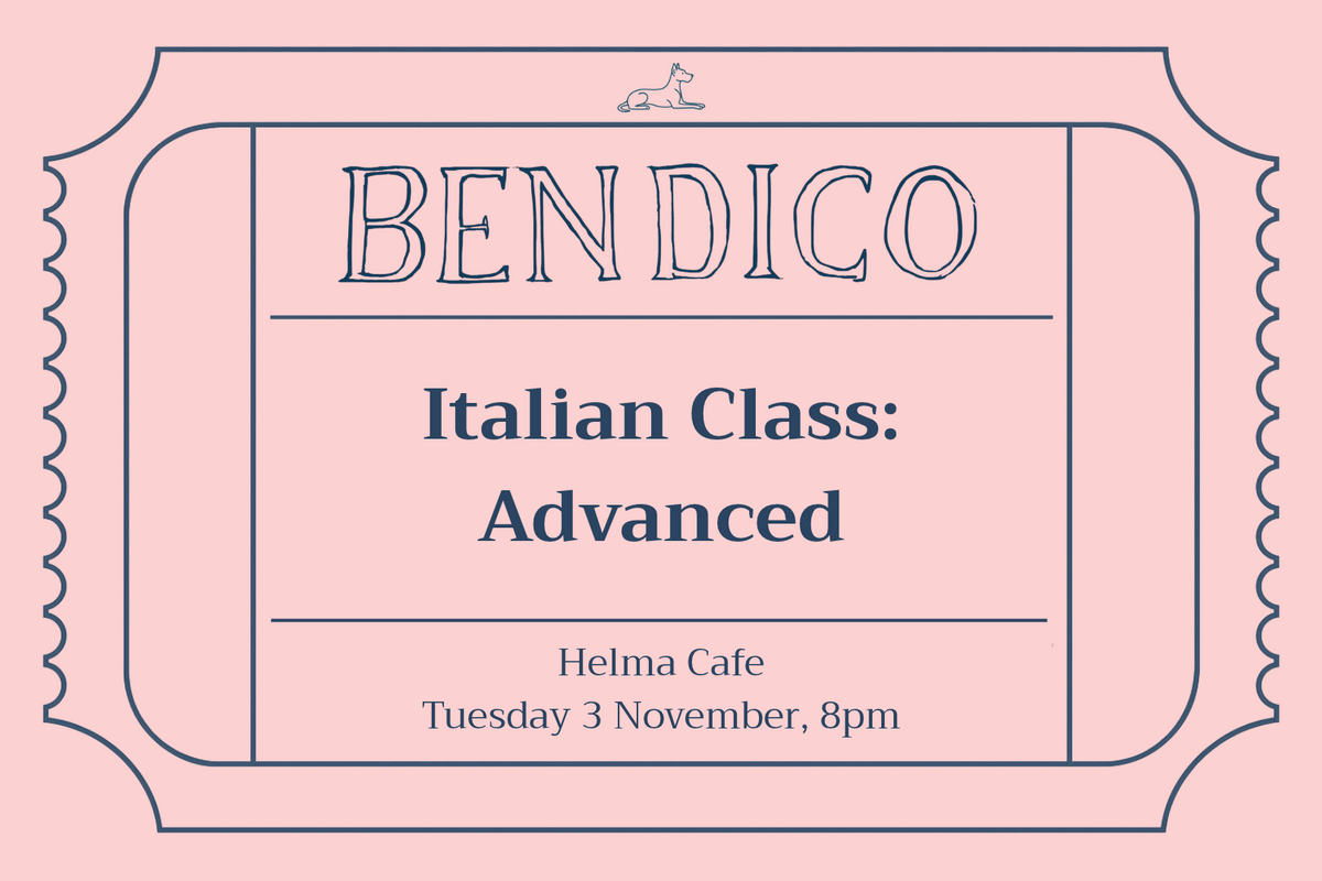 Italian Class: Advanced (3 November)