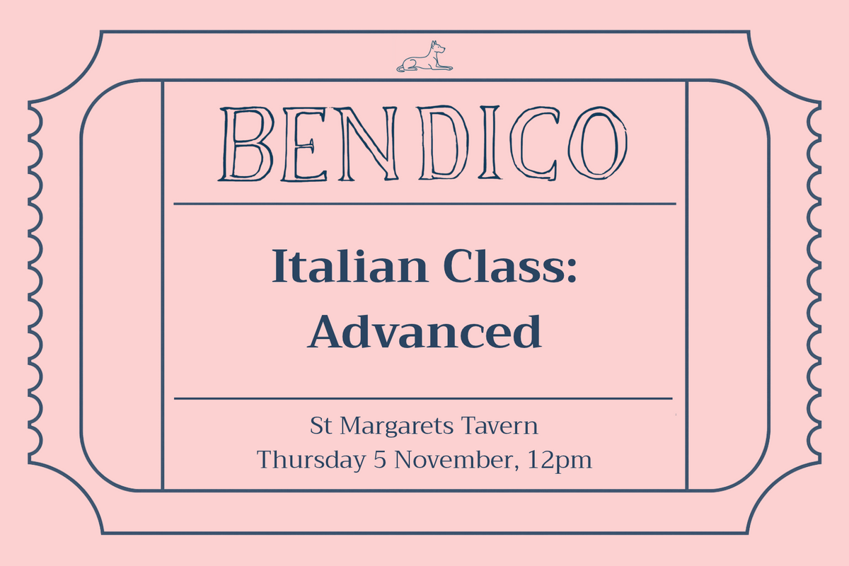Italian Class: Advanced (5 November)