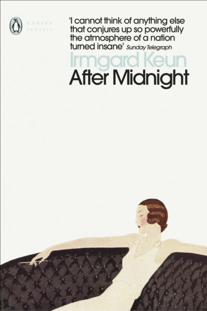 Book cover of 'After Midnight' by Irmgard Keun with a woman on a couch.