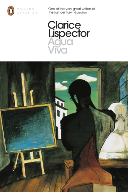 Book cover of 'Agua Viva' by Clarice Lispector with an illustration of a woman in a room.
