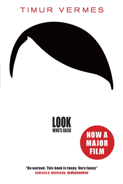 Book cover with a black silhouette of a face and promotional text on a white background