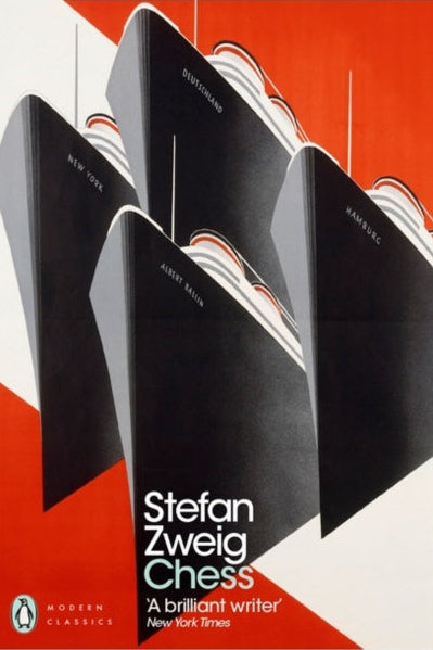 Book cover of 'Chess' by Stefan Zweig with modernist design elements.