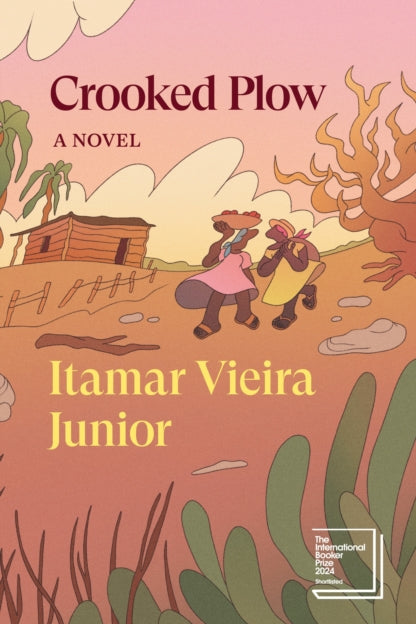 Book cover of 'Crooked Plow' by Itamar Vieira Junior with illustration of a landscape and characters.