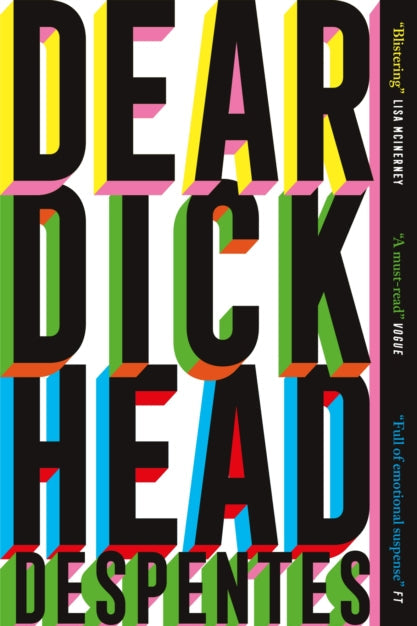 Book cover of 'Dear Dickhead' with colorful text design on a white background