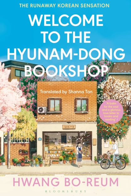 Book cover of 'Welcome to the Hyunam-Dong Bookshop' with a colorful illustration of a bookshop.