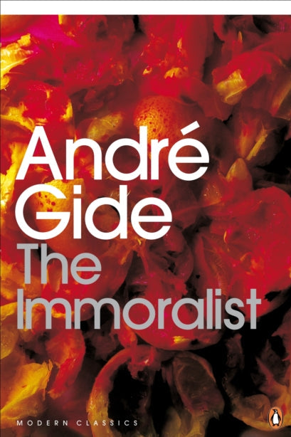 Book cover of 'The Immoralist' by Andre Gide with a colorful abstract design.