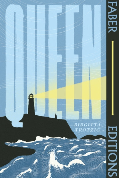 Book cover of 'Queen' by Birgitta Trotzig with a lighthouse and ocean design.