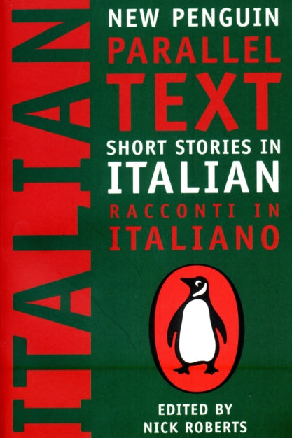 Book cover of 'New Penguin Parallel Text: Short Stories in Italian' with a red and green design.
